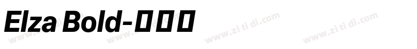 Elza Bold字体转换